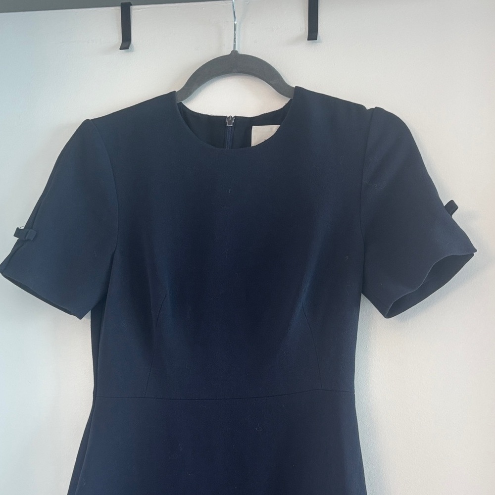 LK Bennett Navy Midi Dress Size 4 | Tailored Work Office Career Dress - Picture 3 of 8